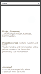 Mobile Screenshot of projectcrossroad.org