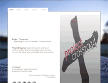 Tablet Screenshot of projectcrossroad.org